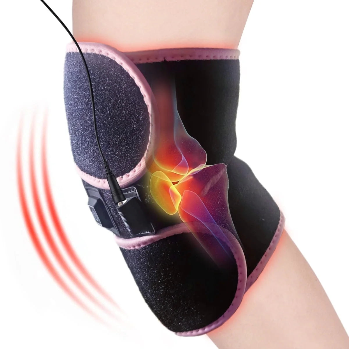 Heated Knee Brace for Arthritis Pain Relief, 3 Adjustable Temperature, Knee Massager with Hea